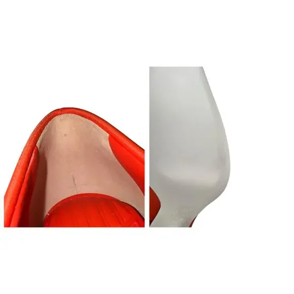 Fendi Red Neoprene Pumps